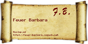 Feuer Barbara névjegykártya