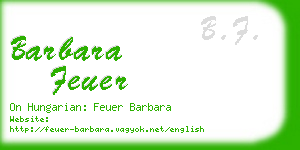 barbara feuer business card